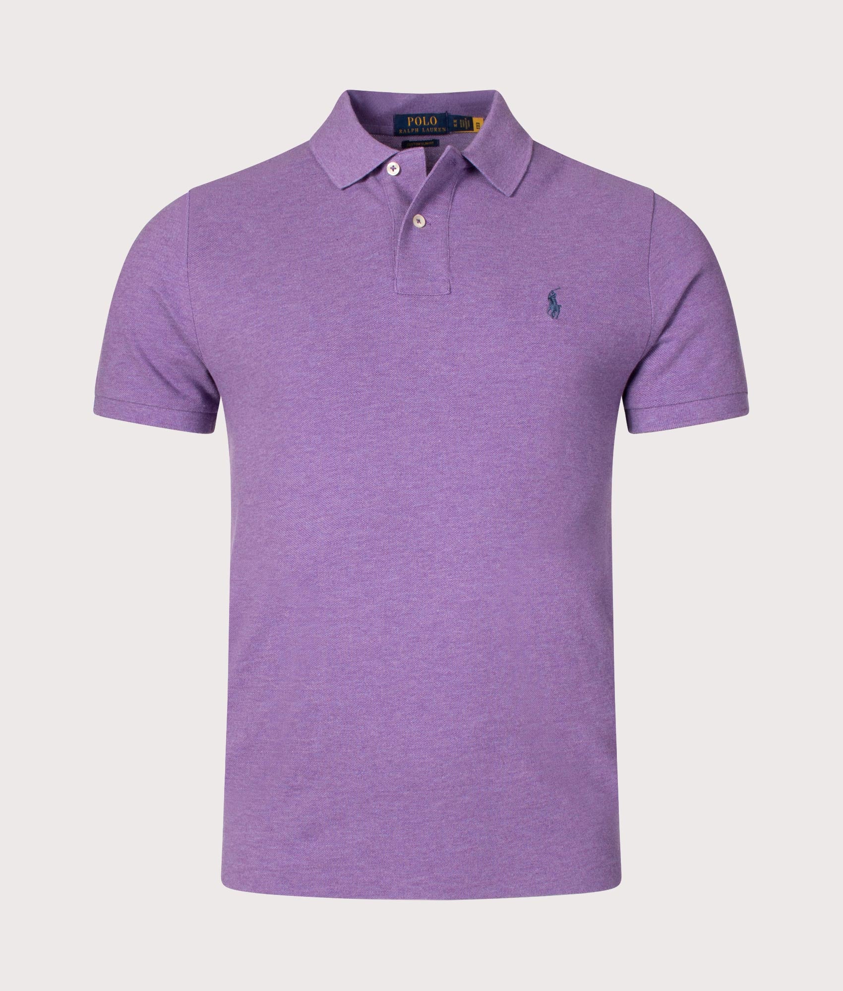 Custom Slim Fit Mesh Polo Shirt Wisteria Heather | Polo Ralph Lauren ...