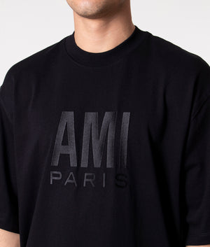 Ami Paris Oversized T-Shirt Black | AMI | EQVVS