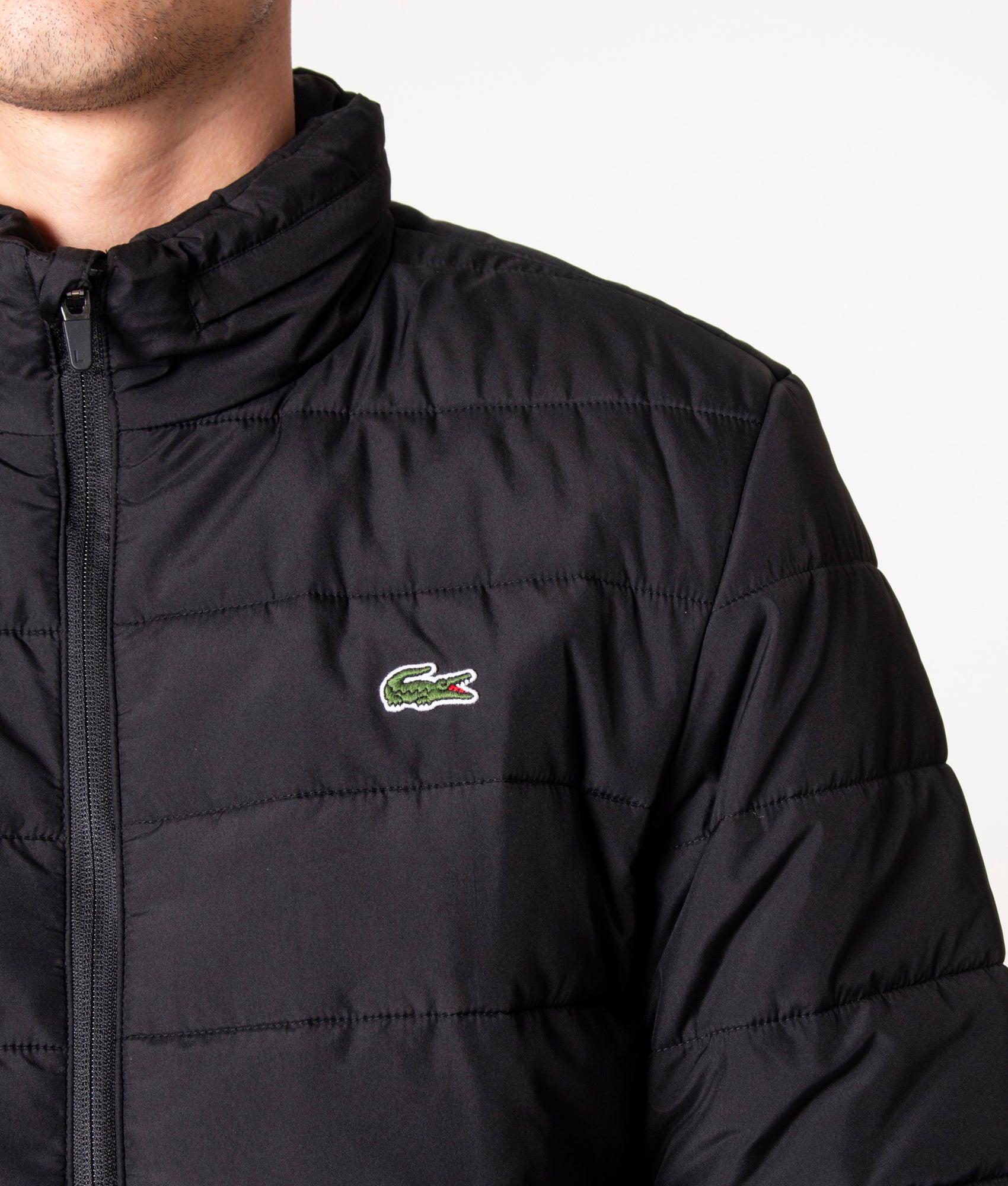 Lacoste puffer online jacket black