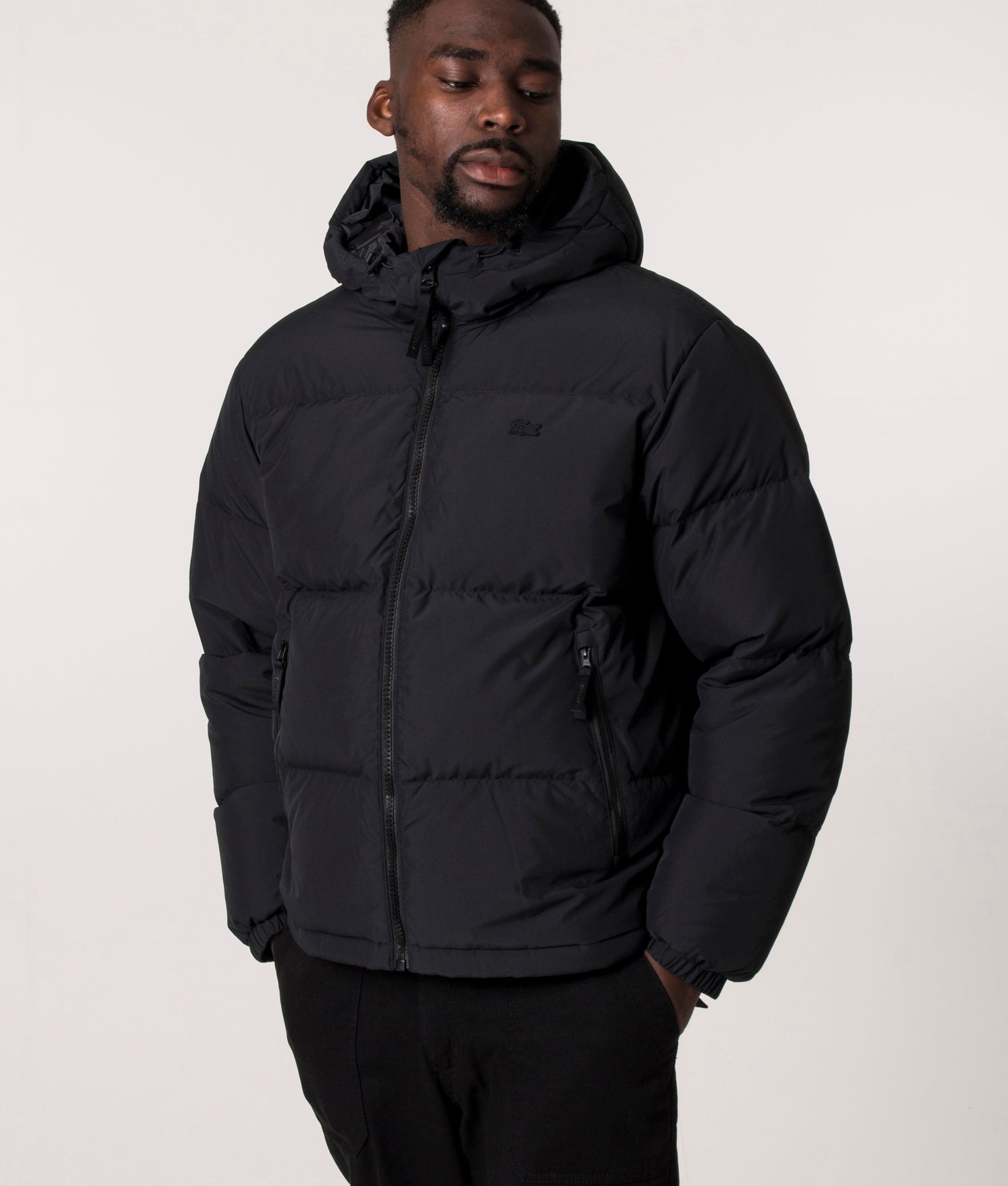 Lacoste short ripstop store down jacket