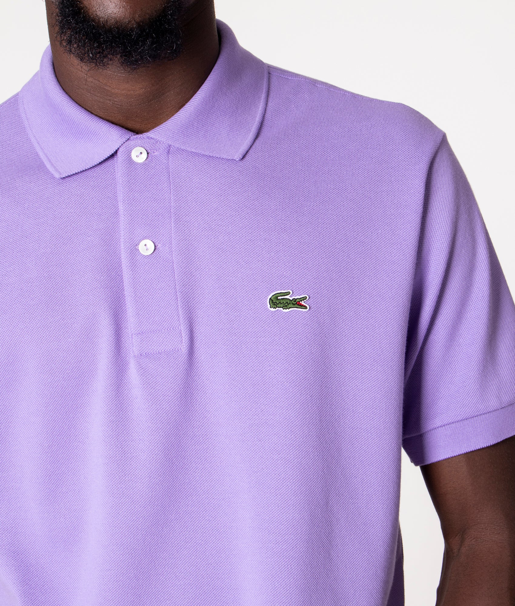 Polo | Croc Fit EQVVS Logo Shirt L1212 Purple Neva Lacoste Relaxed |