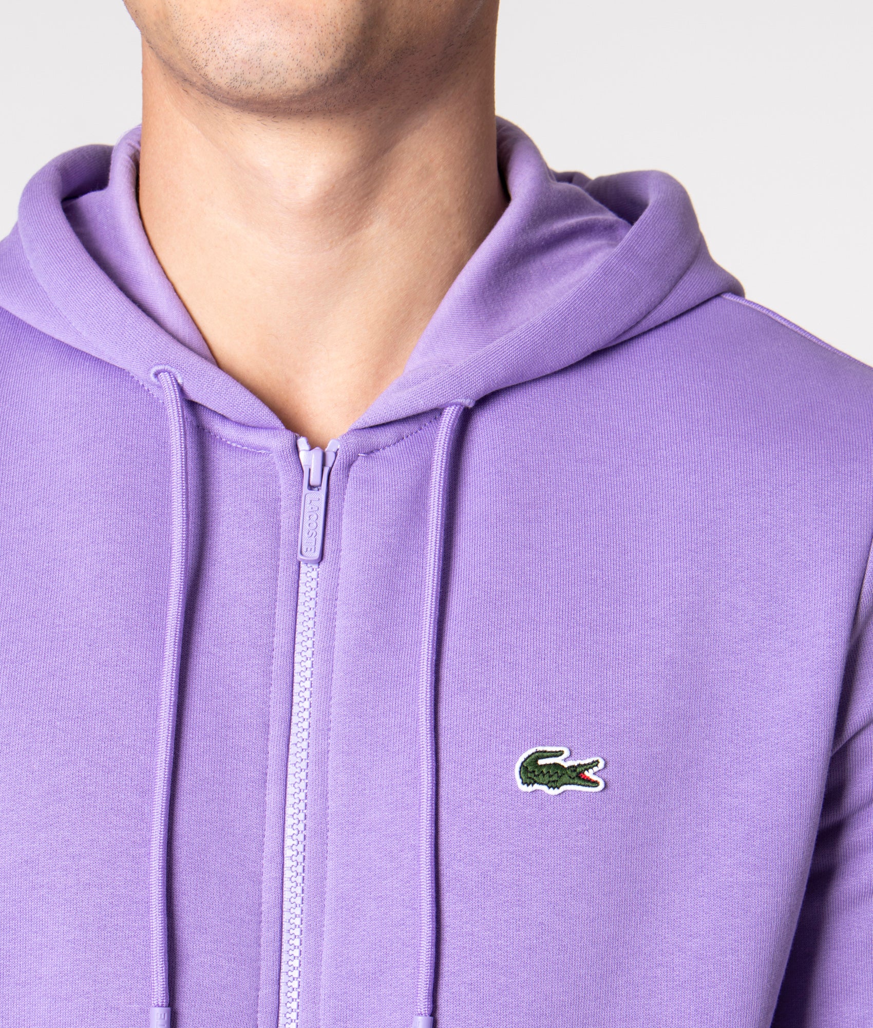 Neva EQVVS Hoodie Logo | Purple Through Lacoste Zip |