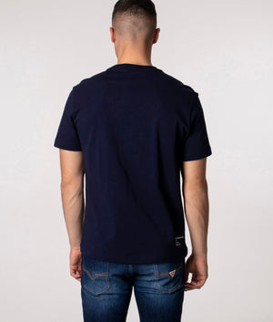 Subtle Graphic T-Shirt in Navy by Lacoste at EQVVS. Back Shot. 