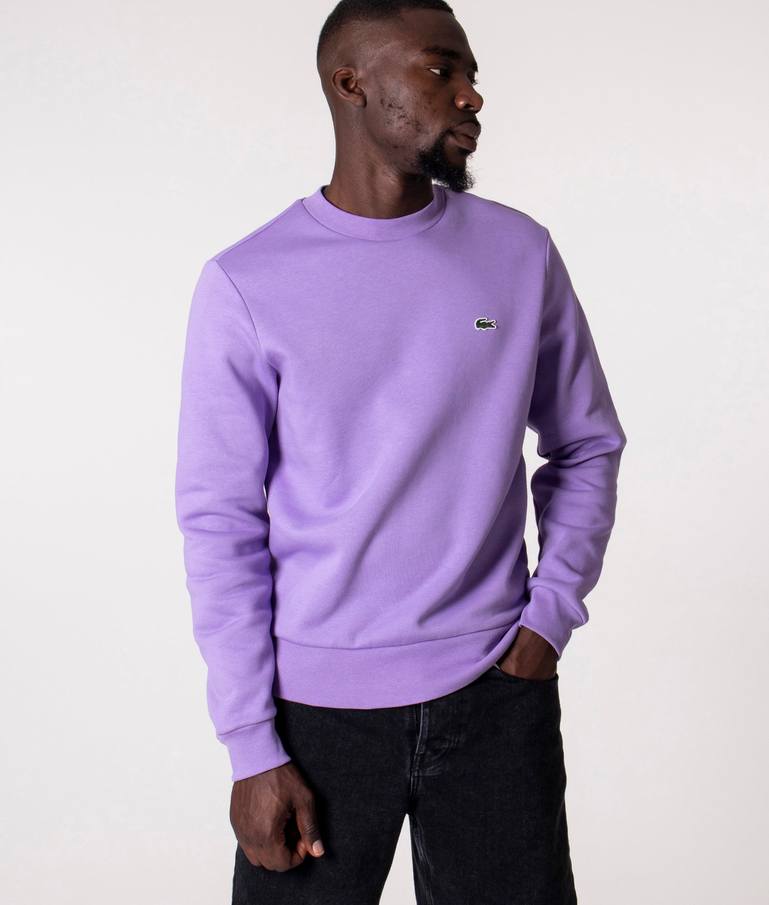 Relaxed Fit Sweatshirt Neva Cotton Lacoste | Brushed | EQVVS Purple