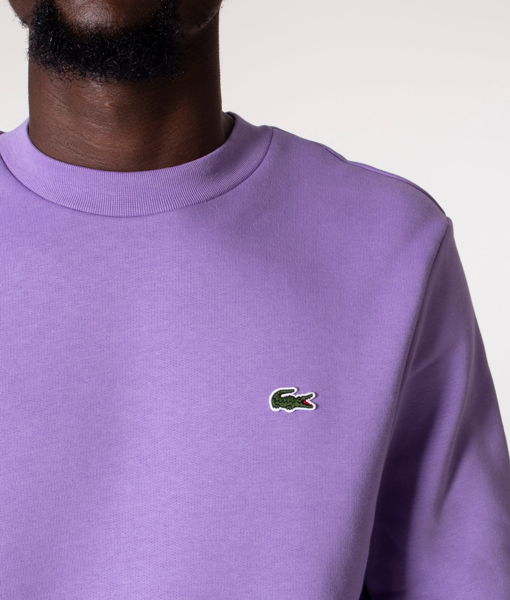 Relaxed Fit Brushed Cotton Sweatshirt | | EQVVS Neva Purple Lacoste