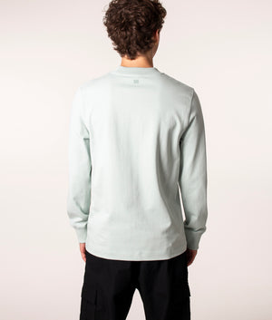 Long-Sleeve-Ami-De-Coeur-T-Shirt-Pale-Green-AMI-EQVVS