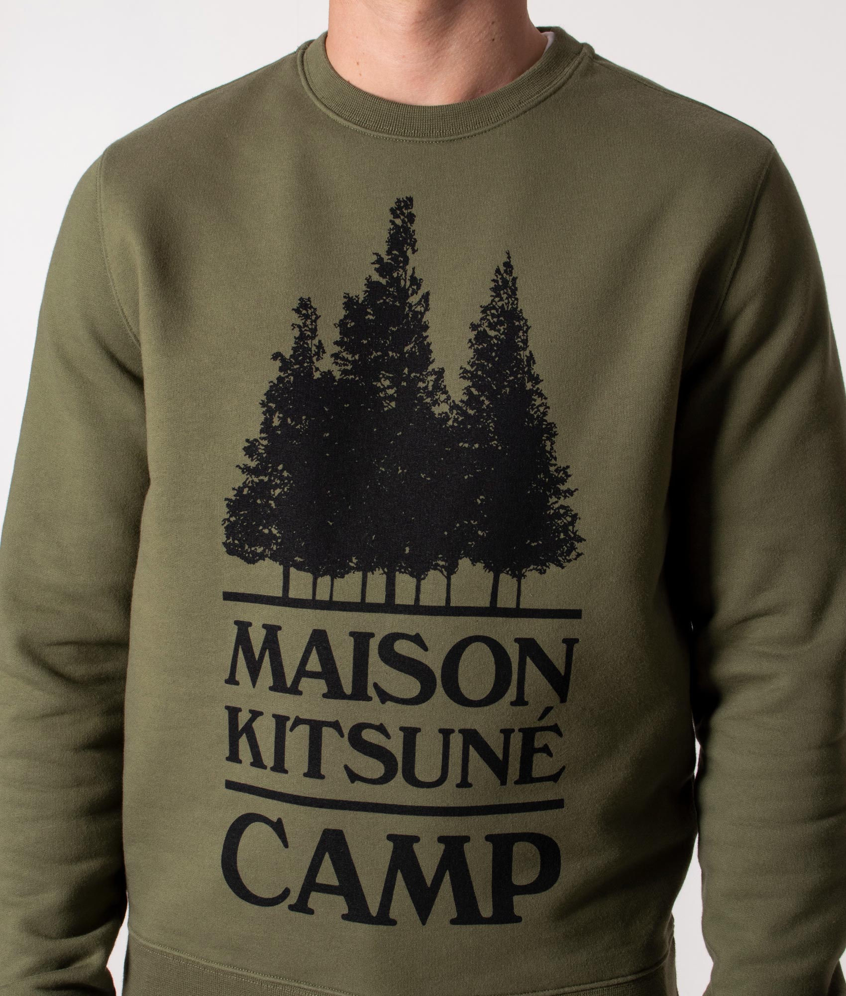 Maxi MK Summer Camp Sweatshirt Dark Khaki | Maison Kitsune | EQVVS