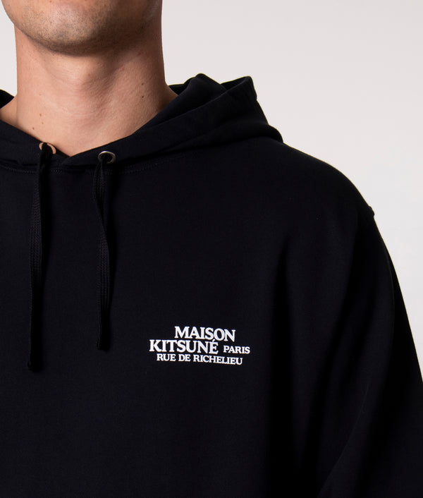 Rue De Richelieu Hoodie Black | Maison Kitsune | EQVVS