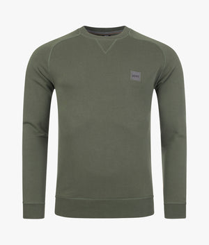 Casual-Westart-Crew-Neck-Sweat-Khaki-BOSS-EQVVS