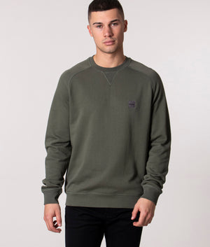 Casual-Westart-Crew-Neck-Sweat-Khaki-BOSS-EQVVS