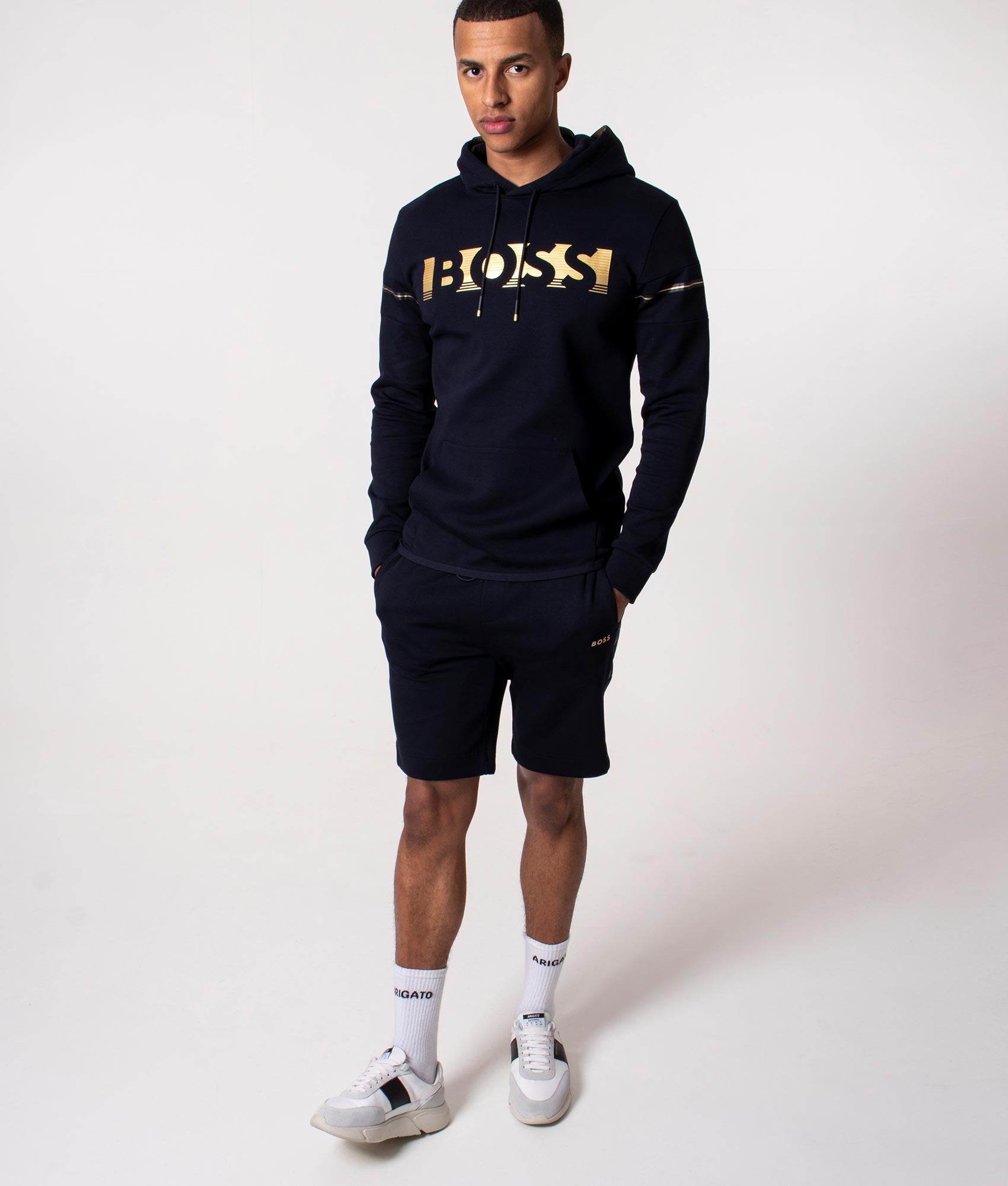 Regular Fit Headlo 1 Sweat Shorts Dark Blue, BOSS