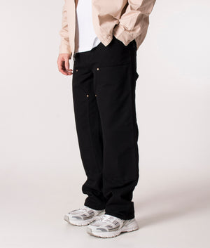 Double Knee Pants in Black from Carhartt WIP at EQVVS front angle 2