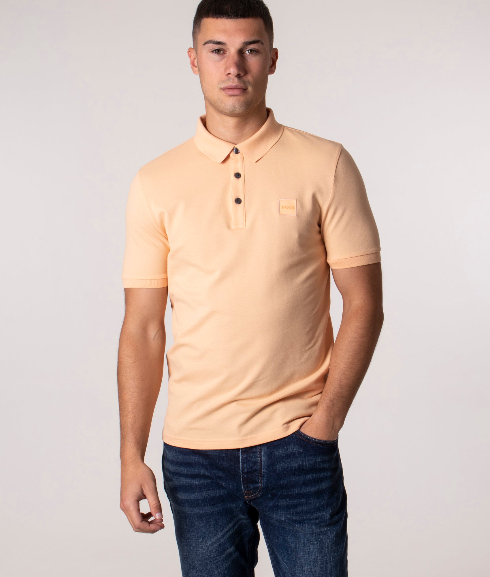 Polo BOSS | EQVVS Shirt Passenger Fit Slim Pastel Orange |