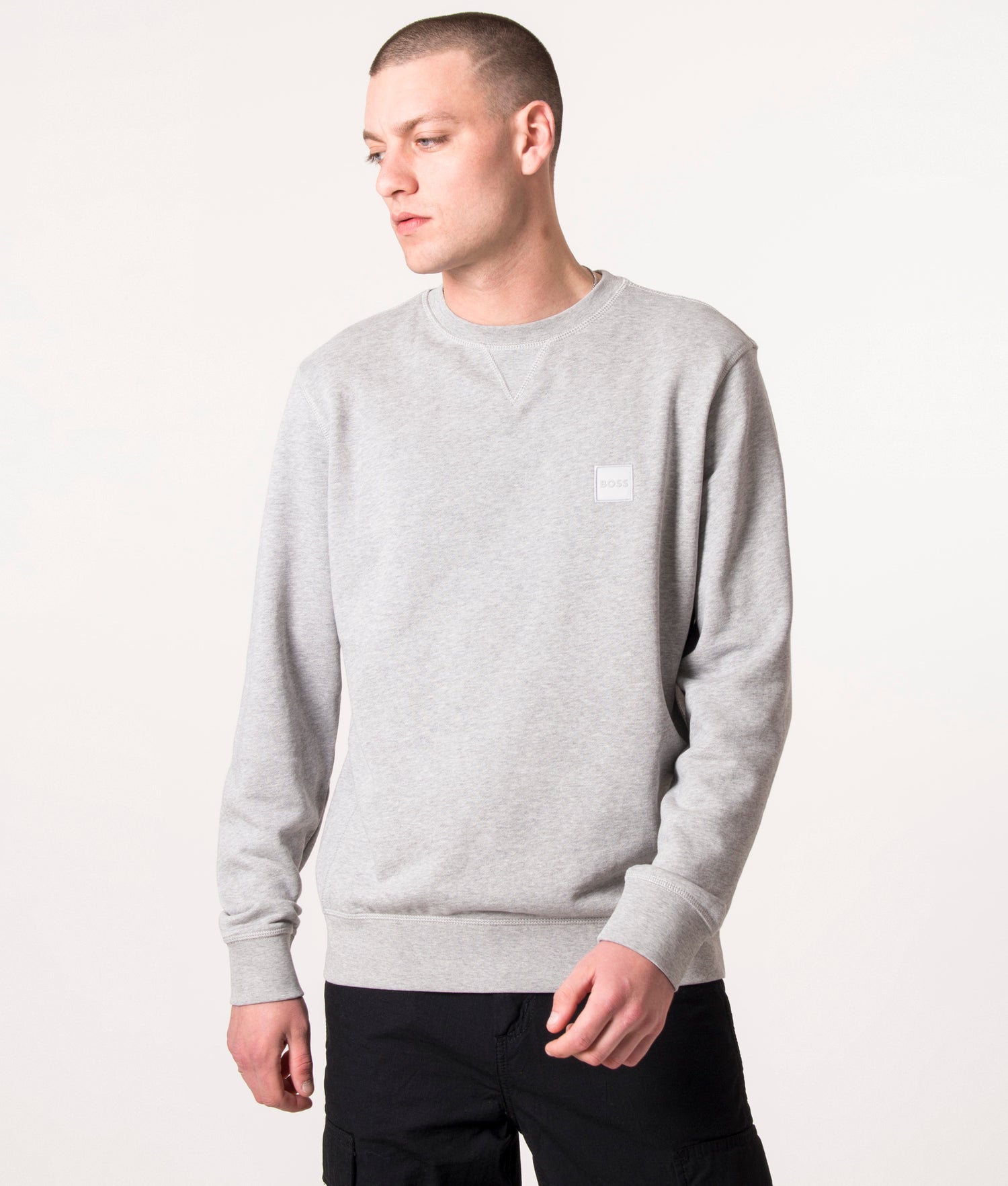 Boss sweatshirt deals grey