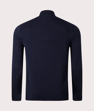 HUGO Quarter Zip Jumper in Navy, EQVVS. Mannequin, reverse. 