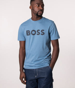 Thinking 1 T Shirt Light Pastel Blue BOSS EQVVS