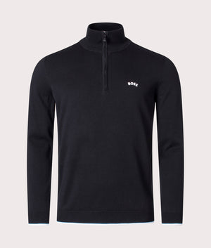 Quarter-Zip-Zallo-Sweatshirt-Black-BOSS-EQVVS