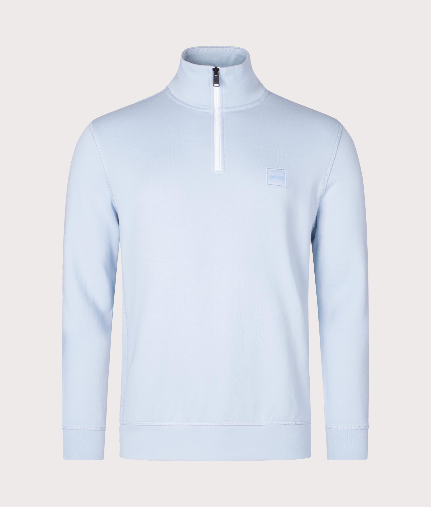 Quarter Zip Zetrust Sweatshirt Open Blue | BOSS | EQVVS