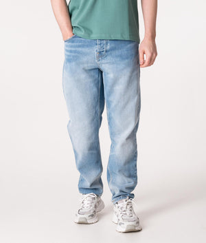 Carhartt WIP Newel Relaxed Tapered Fit Jeans in Blue Light Wash