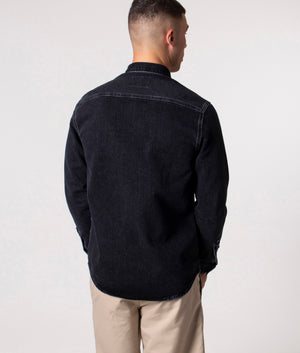 Salinac Overshirt in Black, Carhartt WIP at EQVVS. Back Shot.