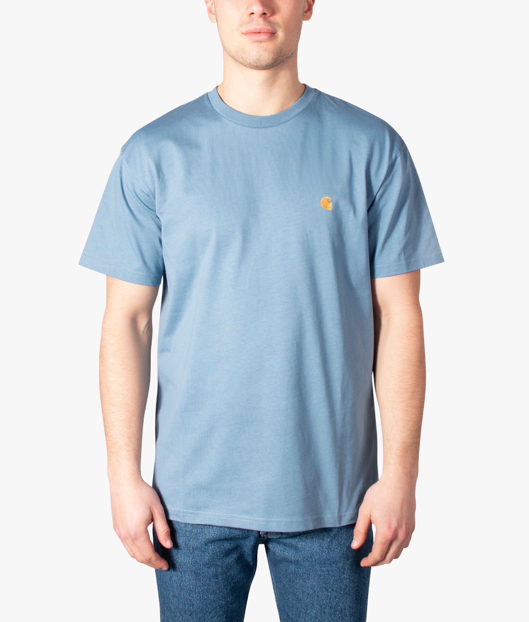 Relaxed Fit Chase T-Shirt Icy Water-Gold | Carhartt WIP | EQVVS