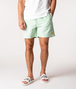 Regular-Fit-Chase-Swim-Shorts-Pale-Spearmint/Gold-Carhartt-WIP-EQVVS 