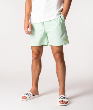 Regular-Fit-Chase-Swim-Shorts-Pale-Spearmint/Gold-Carhartt-WIP-EQVVS 