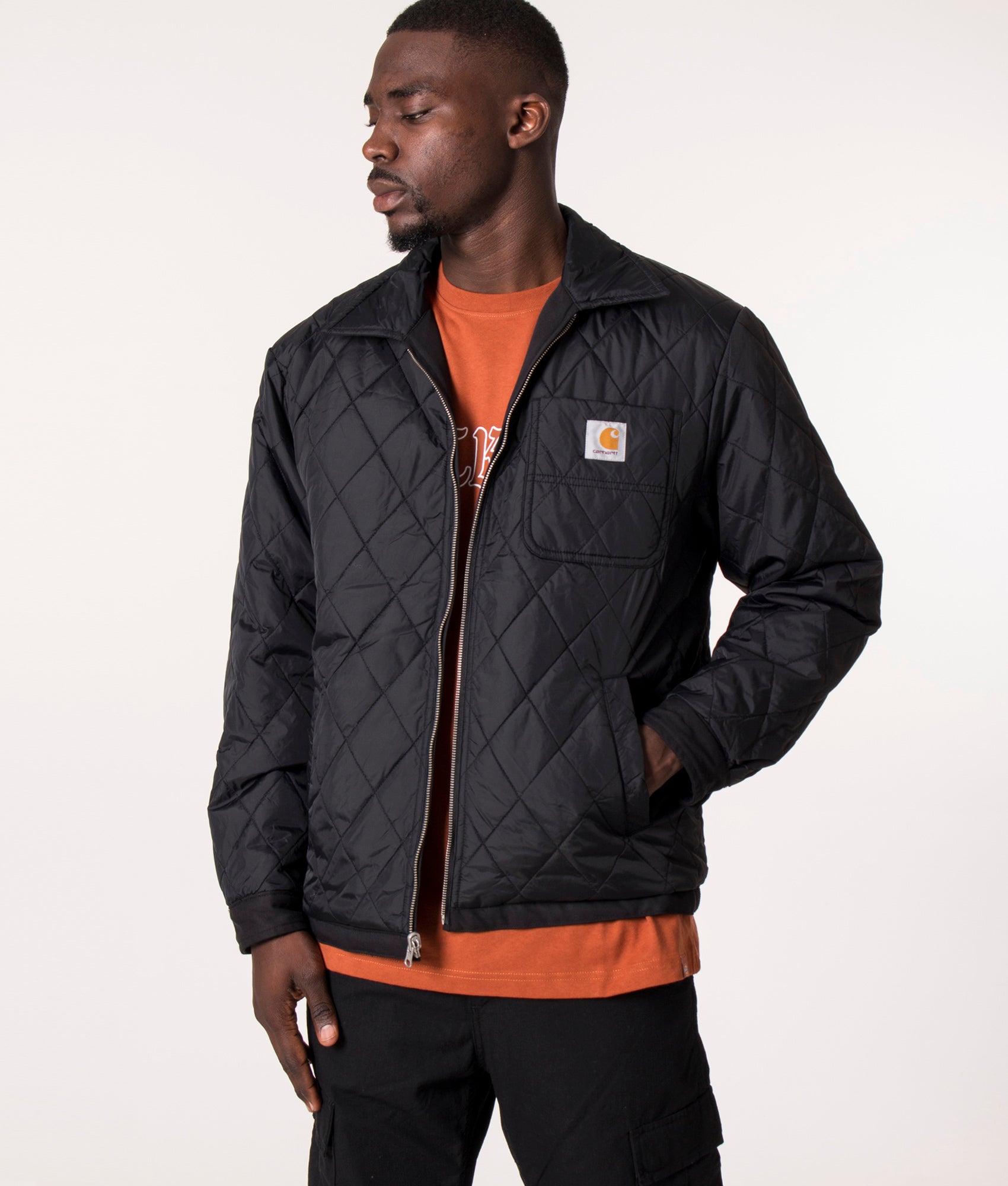 Carhartt WIP madera reverisble quilted jacket in black