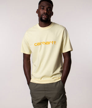 Script-T-Shirt-Soft-Yellow-Popsicle-Carhartt-WIP-EQVVS