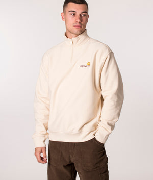 Relaxed-Fit-Quarter-Zip-American-Script-Sweatshirt-Calico-Carhartt-WIP-EQVVS