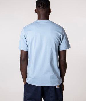 Pocket T-Shirt in Blue by Carhartt WIP at EQVVS. Back Shot. 