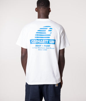 Carhartt WIP Mechanic T-Shirt in White at EQVVS. Back Shot. 