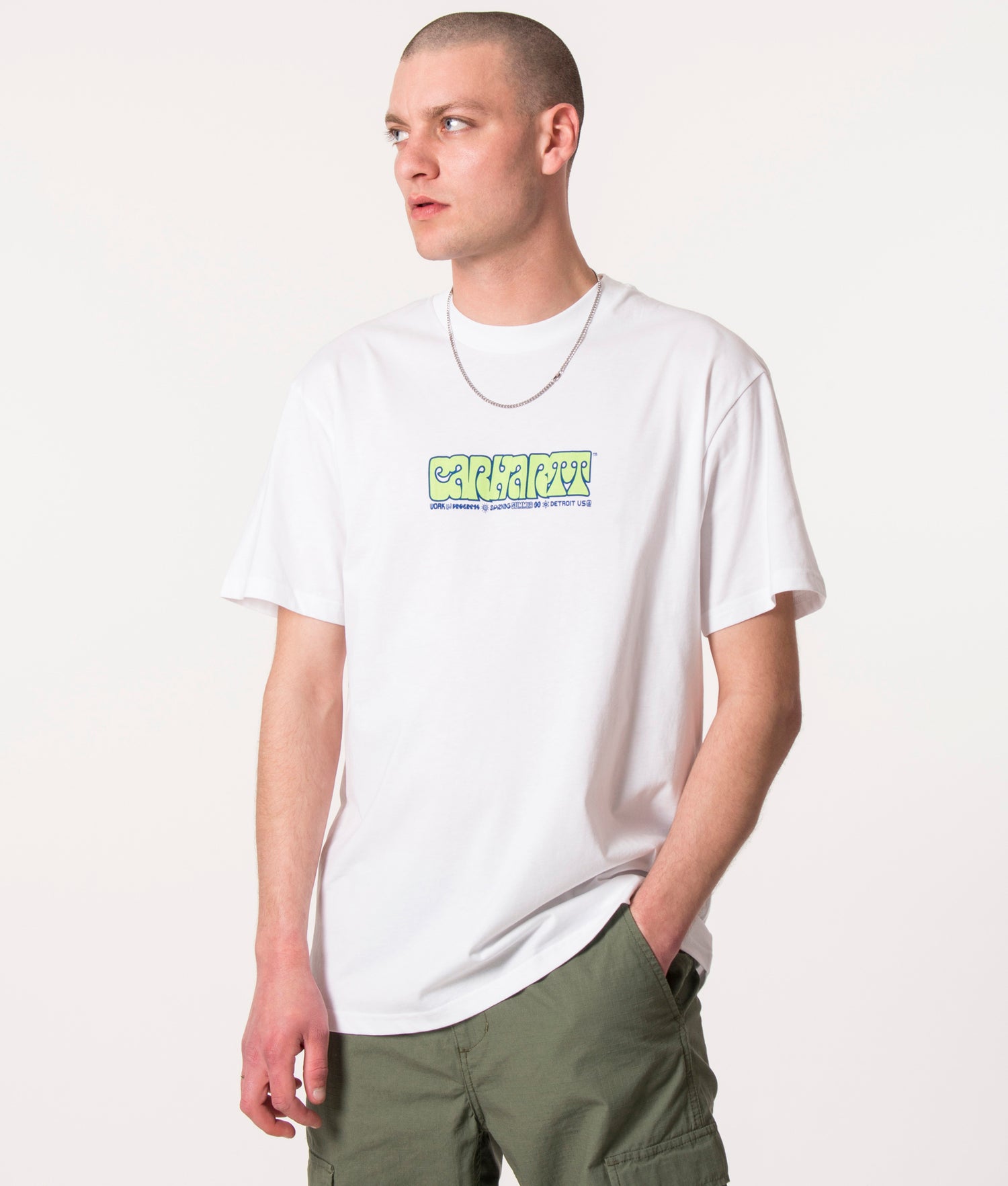 Relaxed Fit Heat Script T-Shirt White | Carhartt WIP | EQVVS