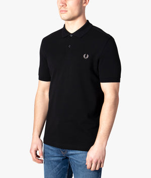 Plain M6000 Polo Shirt Black/Chrome | Fred Perry | EQVVS