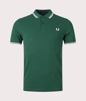 Twin-Tipped-Fred-Perry-Shirt-Ivy-Green/Snow-White/Snow-White-Fred-Perry-EQVVS