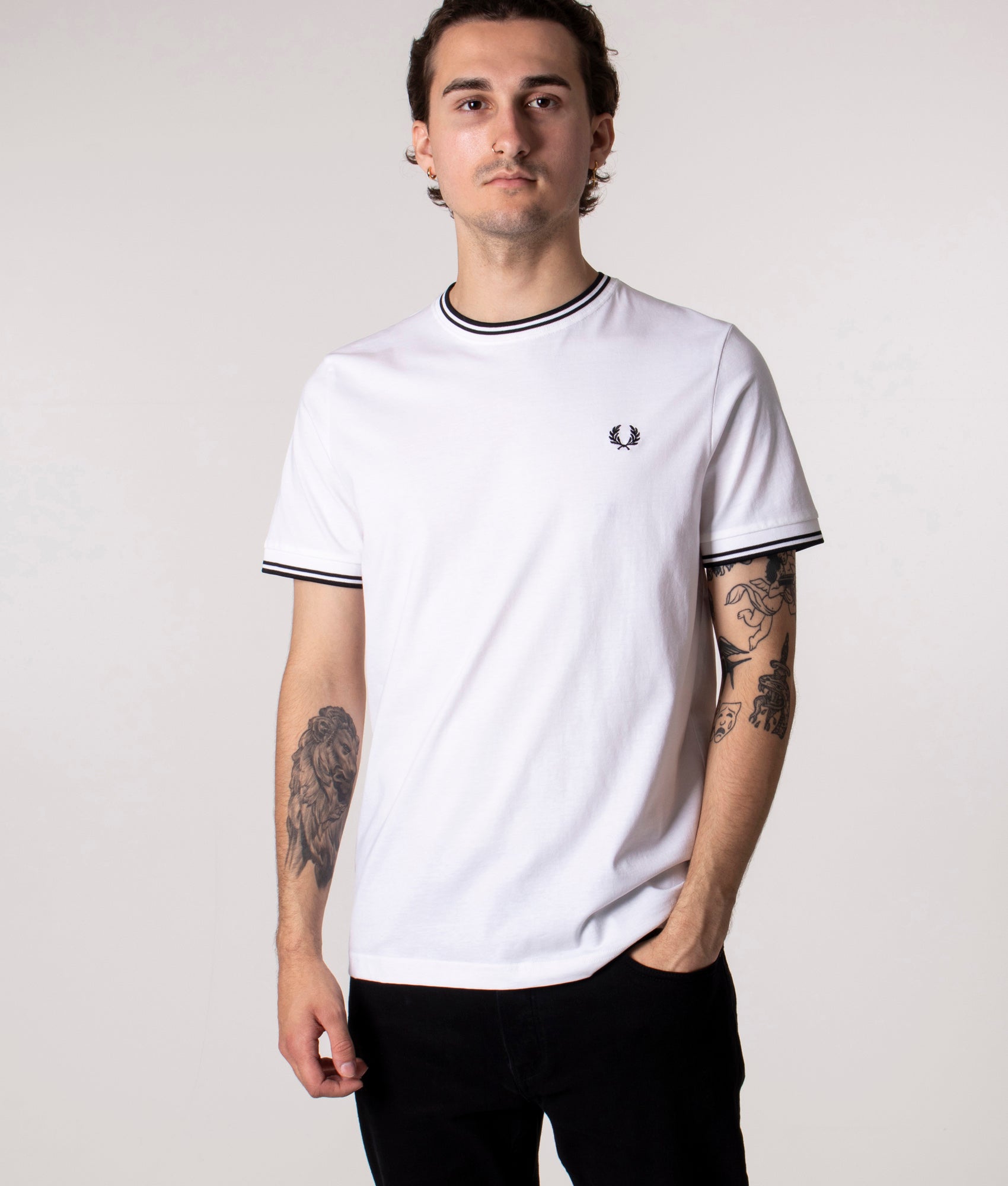 Twin Tipped T-Shirt White | Fred Perry | EQVVS