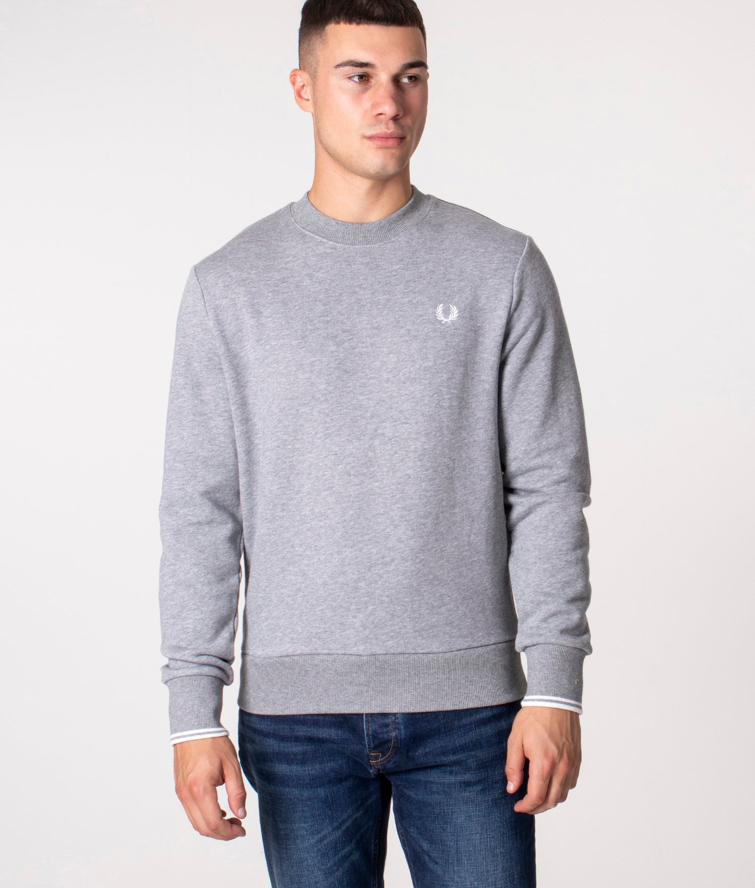 Crew Neck Sweatshirt Steel Marl | Fred Perry | EQVVS