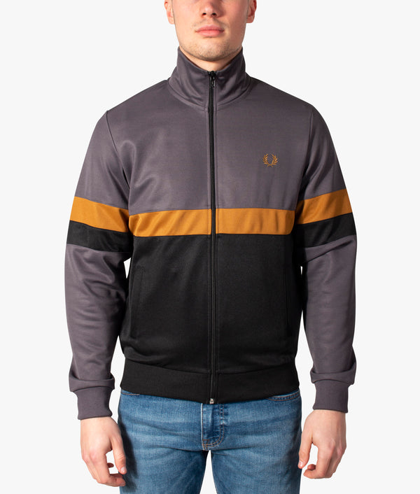 Panelled Track Top Gunmetal | Fred Perry | EQVVS