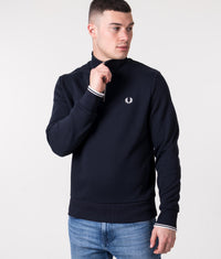 Quarter Zip Sweatshirt Steel Marl | Fred Perry | EQVVS