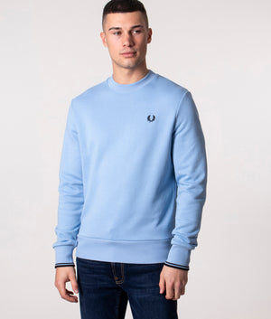 Crew-Neck-Sweatshirt-Sky-Fred-Perry-EQVVS