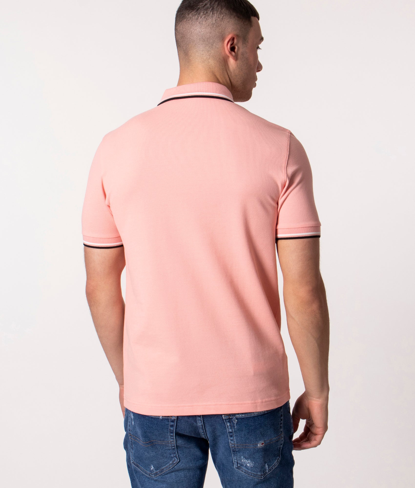 Twin Tipped Fred Perry Polo Shirt Peach Pink | Fred Perry | EQVVS