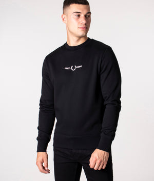 Fred perry embroidered logo sweatshirt best sale