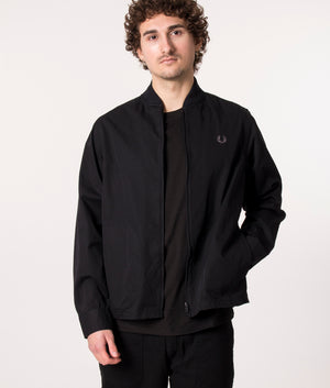 Zip Through Bomber Overshirt Black | Fred Perry | EQVVS