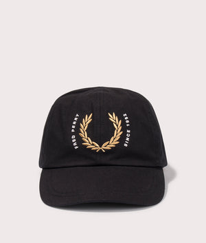 Laurel-Wreath-Canvas-Cap-Black-Fred-Perry-EQVVS