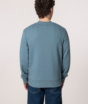 Crew-Neck-Sweatshirt-Ash-Blue-Fred-Perry-EQVVS