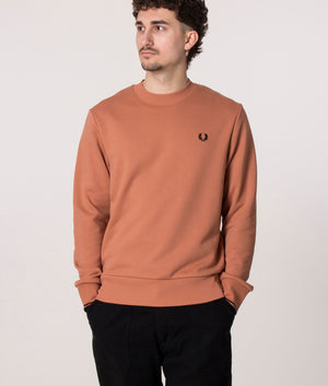 Crew-Neck-Sweatshirt-Light-Rust-Fred-Perry-EQVVS