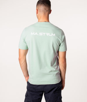 Ma.Strum Back Print T-Shirt in M314 Sea Green, Ma.Strum, EQVVS, Back Model