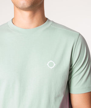 Ma.Strum Back Print T-Shirt in M314 Sea Green, Ma.Strum, EQVVS, Front Detail Model