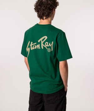 Stan Ray Stan OG T-Shirt in Ivy Green at EQVVS. Model back 