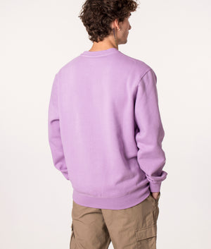 Stan Ray Sun Ray Sweatshirt in mauve at EQVVS. Model reverse 